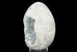 Crystal Filled, Celestine (Celestite) Egg - Madagascar #126538-2